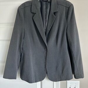 George Women's Dark Gray Single-Button Blazer